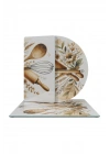 Decovetro Cam Sunum Servis Tabağı 3lü Karma Set Kitchenware Desenli