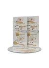 Decovetro Cam Sunum Servis Tabağı 3lü Yuvarlak Set Kitchenware Desenli
