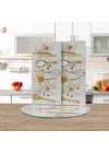Decovetro Cam Sunum Servis Tabağı 3lü Yuvarlak Set Kitchenware Desenli
