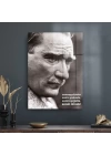 Decovetro Cam Tablo Atatürk Portresi Yazılı 70x100 cm