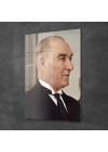 Decovetro Cam Tablo Atatürk Siyah Takım Elbiseli 30x40 cm