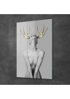Decovetro Cam Tablo Black White Abstract Woman - 70x100 cm