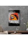 Decovetro Cam Tablo Gamer Sabotage Among Us 50x70 cm