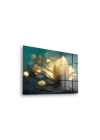 Decovetro Cam Tablo Gold Lily Desenli 30x40 cm