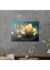 Decovetro Cam Tablo Gold Lily Desenli 30x40 cm