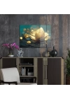 Decovetro Cam Tablo Gold Lily Desenli 30x40 cm