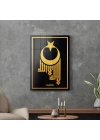 Decovetro Cam Tablo Kufi Yazılı Ay Yıldız Dini İslami Tablo 70x100 cm