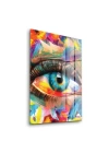 Decovetro Cam Tablo Modern Colourful Eyes 30x40 cm