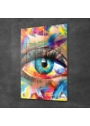 Decovetro Cam Tablo Modern Colourful Eyes 50x70 cm