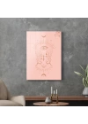 Decovetro Cam Tablo Pink Eye And Butterfly 70x100 cm