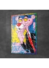 Decovetro Cam Tablo Pop Art Pembe Panter 50x70 cm