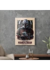 Decovetro Cam Tablo Renkli Mandalorian 30x40 cm