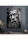 Decovetro Cam Tablo Siyah Beyaz Gandalf 50x70 cm