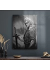 Decovetro Cam Tablo The Witcher Siyah Beyaz 30x40 cm