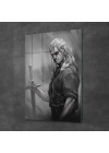 Decovetro Cam Tablo The Witcher Siyah Beyaz 50x70 cm