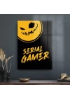 Decovetro Cam Tablo Turuncu Serial Gamer Yazılı 50x70 cm