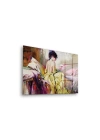 Decovetro Cam Tablo Yağlı Boya Kadın Renkli 30x40 cm
