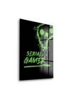 Decovetro Cam Tablo Yeşil Serial Gamer Yazılı 30x40 cm