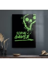 Decovetro Cam Tablo Yeşil Serial Gamer Yazılı 30x40 cm