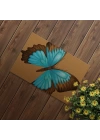 Decovetro Kapı Önü Halı Paspas Mavi Kelebek Desenli 40 x 60 cm