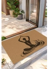 Decovetro Kapı Önü Halı Paspas Yoga Meditasyon Figür Baskılı 40 x 60 Cm