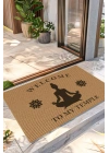Decovetro Kapı Önü Halı Paspas Yoga Welcome Temple Baskılı 40 x 60 Cm