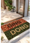 Decovetro Renkli Paspas Ding Dong Desenli Kapı Önü Halı Paspası 40 x 60 cm