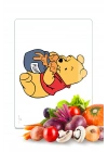 Obur Pooh Desenli Cam Kesme Tahtası ve Sunumluk 25 x 35 cm