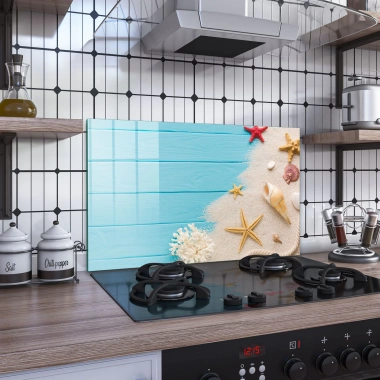 Decovetro Ocak Arkası Koruyucu Deniz Yıldızı Desenli 60x40cm