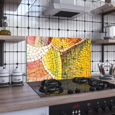 Decovetro Ocak Arkası Koruyucu Mozaik Desenli 76x50cm