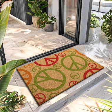 Decovetro Paspas Barış Sembolü Desenli Kapı Önü Paspası 40 x 60 cm