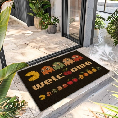 Decovetro Paspas Pac-Man Desenli Kapı Önü Paspası 40 x 60 cm