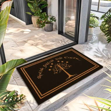 Decovetro Paspas Yüzüklerin Efendisi Gondor Ağacı Desenli Kapı Önü Paspası 40 x 60 cm