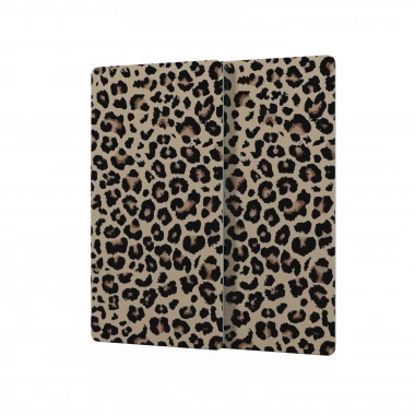 Decovetro Cam Kahve Sofra Sunum Tablası 2li Set Leopar Desenli 30 x 15 cm
