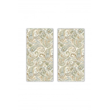 Decovetro Cam Kahve Sofra Sunum Tablası 2li Set Şal Desenli 30 x 15 cm