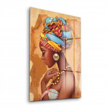 Decovetro Afrikalı Kadın Portre Cam Tablo 30x40 cm