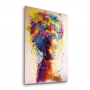 Decovetro Afrikalı Kadın Portresi Cam Tablo 30x40 cm