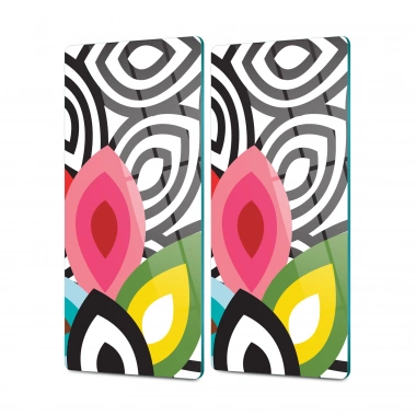 Decovetro Cam Kahve Sofra Sunum Tablası 2li Set Lavinia 30 x 15 cm