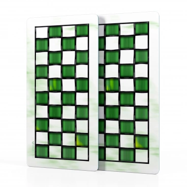 Decovetro Cam Kahve Sofra Sunum Tablası 2li Set MacKenzie Green White 30 x 15 cm