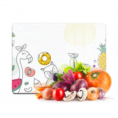 Decovetro Cam Kesme Tahtası ve Sunumluk Animals Desenli 30x40 Cm