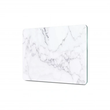 Decovetro Cam Kesme Tahtası ve Sunumluk Beyaz Mermer Desenli 25 x 35 Cm