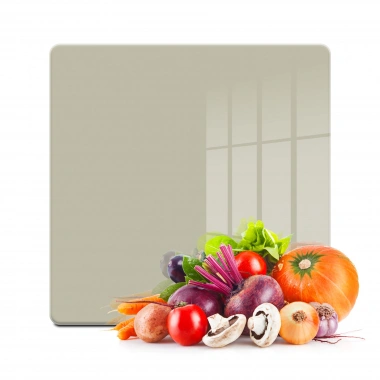 Decovetro Cam Kesme Tahtası ve Sunumluk Kare Bej 30x30 Cm