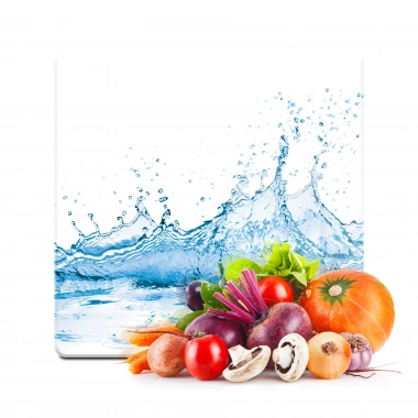 Decovetro Cam Kesme Tahtası ve Sunumluk Kare Splash Desenli 30x30 Cm