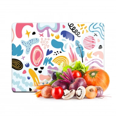 Decovetro Cam Kesme Tahtası ve Sunumluk Karşık Desenli 30x40 Cm