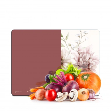 Decovetro Cam Kesme Tahtası ve Sunumluk Vintage Gül Kurusu 20x30 cm