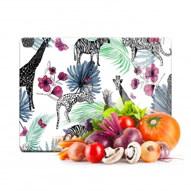 Decovetro Cam Kesme Tahtası ve Sunumluk Vintage Safari Desenli 20x30 Cm