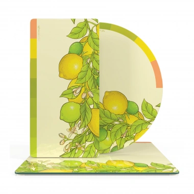 Decovetro Cam Sunum Servis Tabağı 3lü Karma Set Vintage Lime