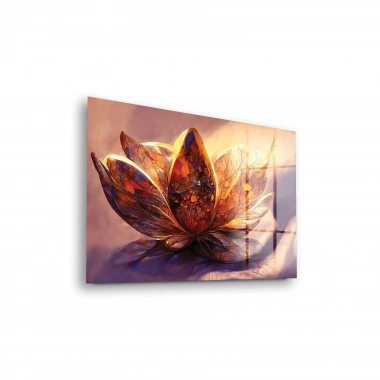 Decovetro Cam Tablo Abstract Çiçek Motifi 70x100 cm