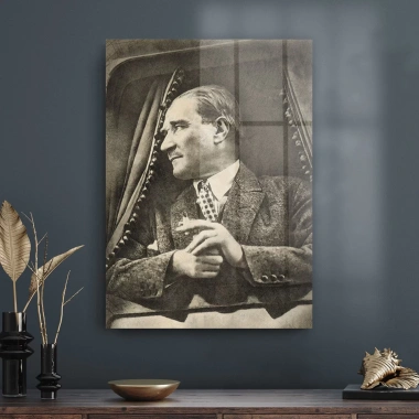 Decovetro Cam Tablo Atatürk Retro 50x70 cm