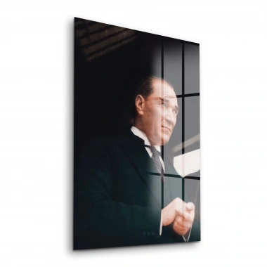 Decovetro Cam Tablo Atatürk Takım Elbiseli 30x40 cm